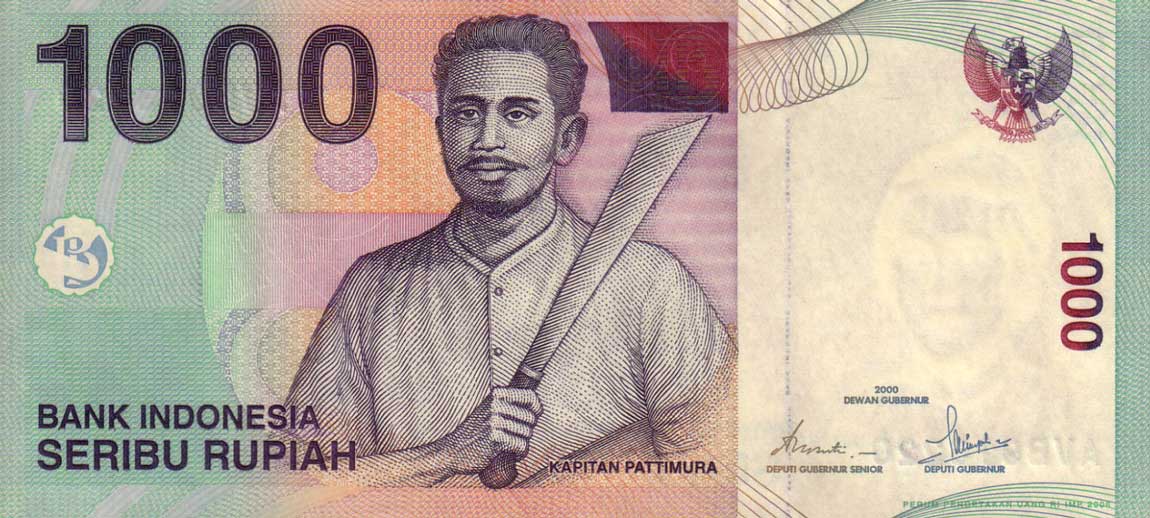 Front of Indonesia p141i: 1000 Rupiah from 2008