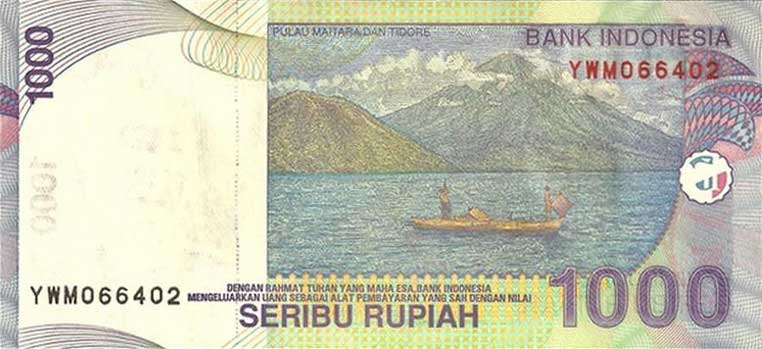 Back of Indonesia p141k: 1000 Rupiah from 2011