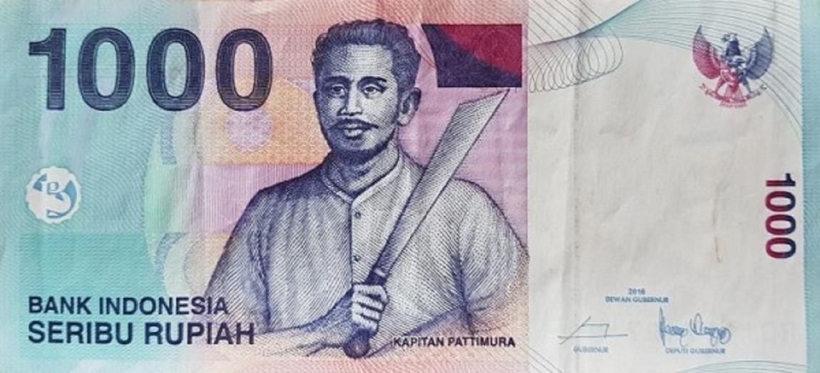 Front of Indonesia p141n: 1000 Rupiah from 2016