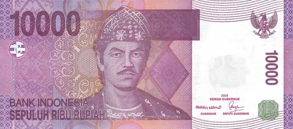 Front of Indonesia p143d: 10000 Rupiah from 2008