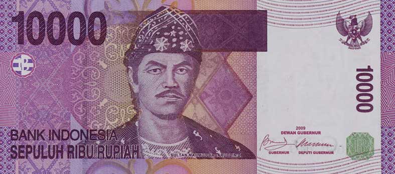 Front of Indonesia p143e: 10000 Rupiah from 2009