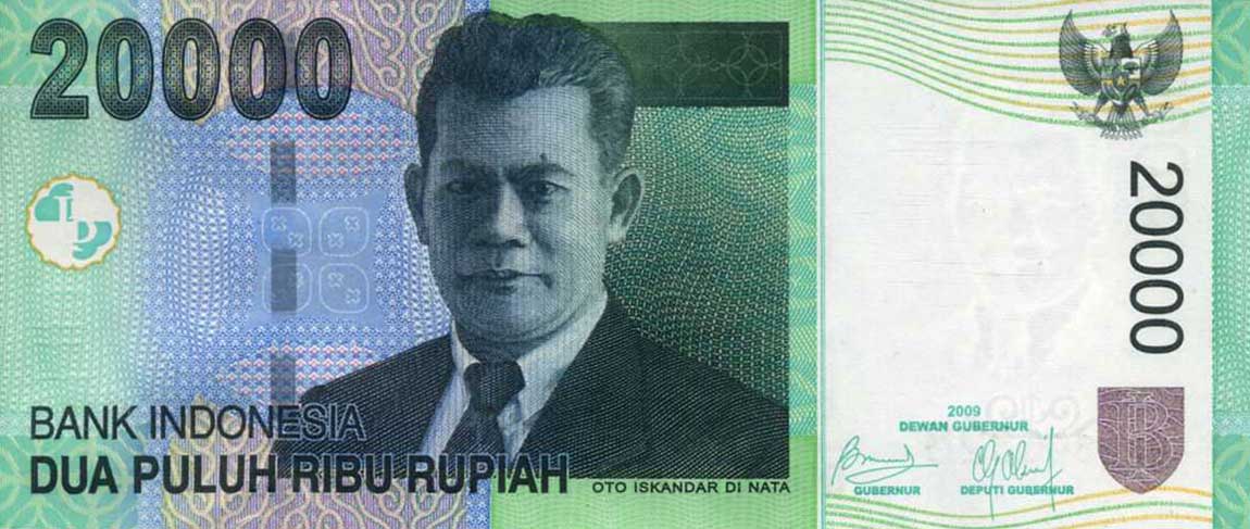 Front of Indonesia p144f: 20000 Rupiah from 2009