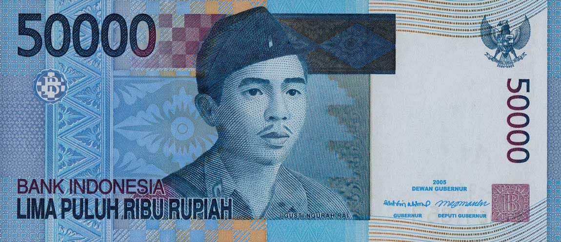 Front of Indonesia p145b: 50000 Rupiah from 2006