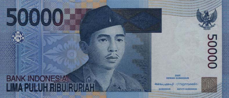 Front of Indonesia p145d: 50000 Rupiah from 2008