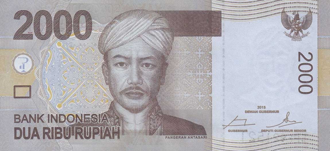 Front of Indonesia p148g: 2000 Rupiah from 2015