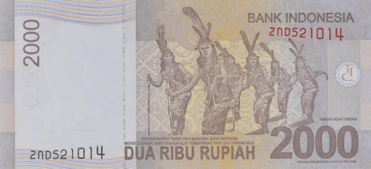 Back of Indonesia p148f: 2000 Rupiah from 2014