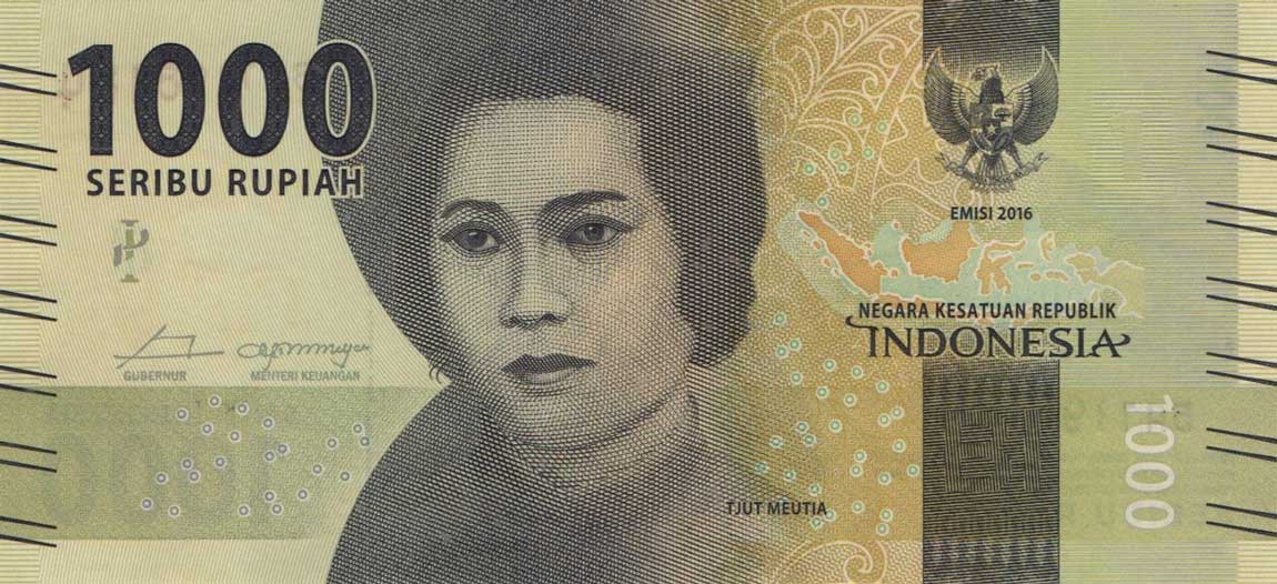 Front of Indonesia p154a: 1000 Rupiah from 2016