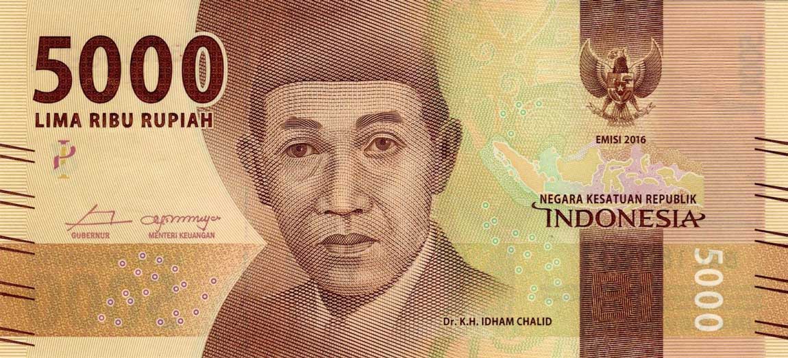 Front of Indonesia p156a: 5000 Rupiah from 2016