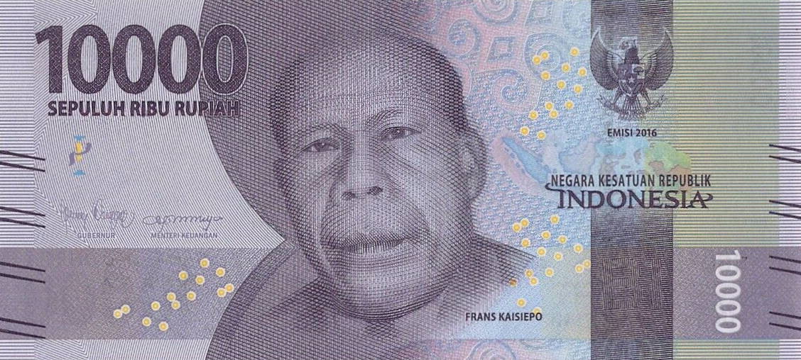 Front of Indonesia p157c: 10000 Rupiah from 2018