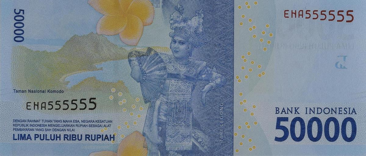 Back of Indonesia p159d: 50000 Rupiah from 2019