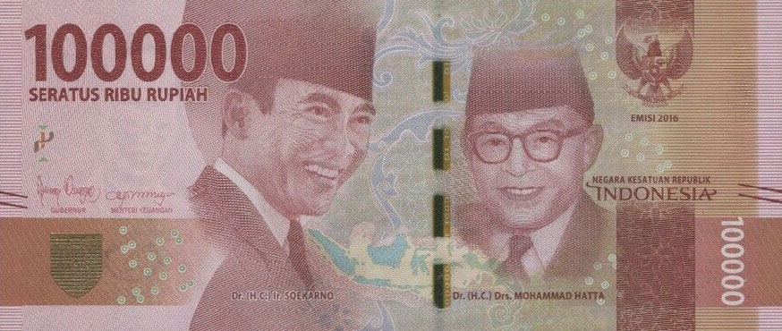 Front of Indonesia p160c: 100000 Rupiah from 2018