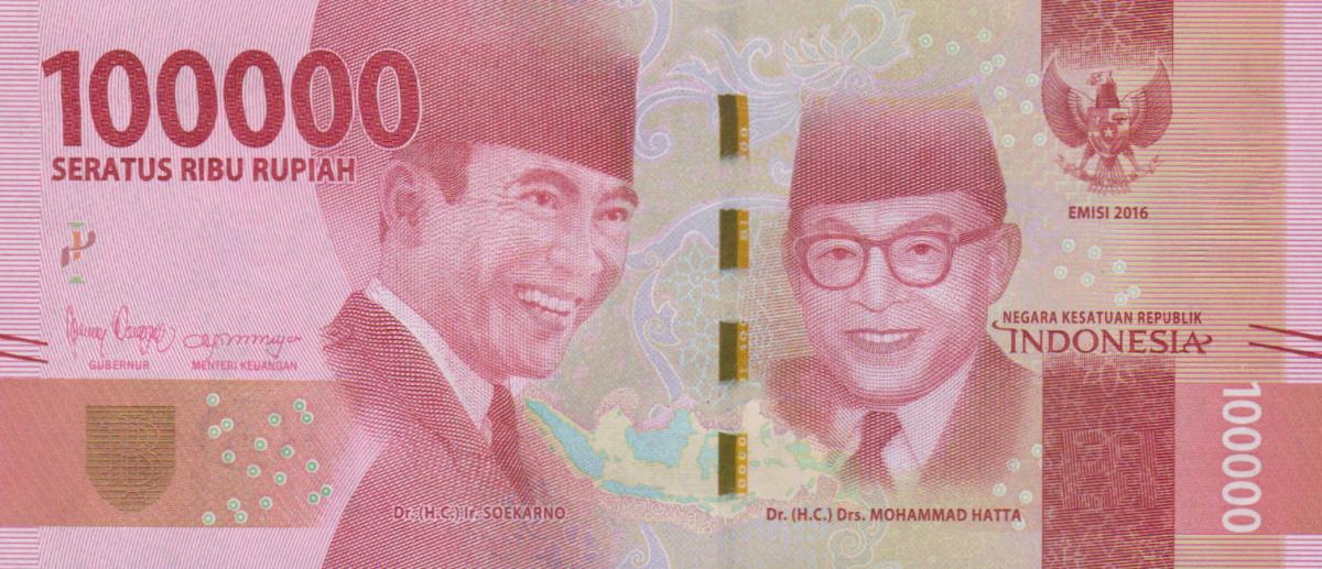 Front of Indonesia p160d: 100000 Rupiah from 2019