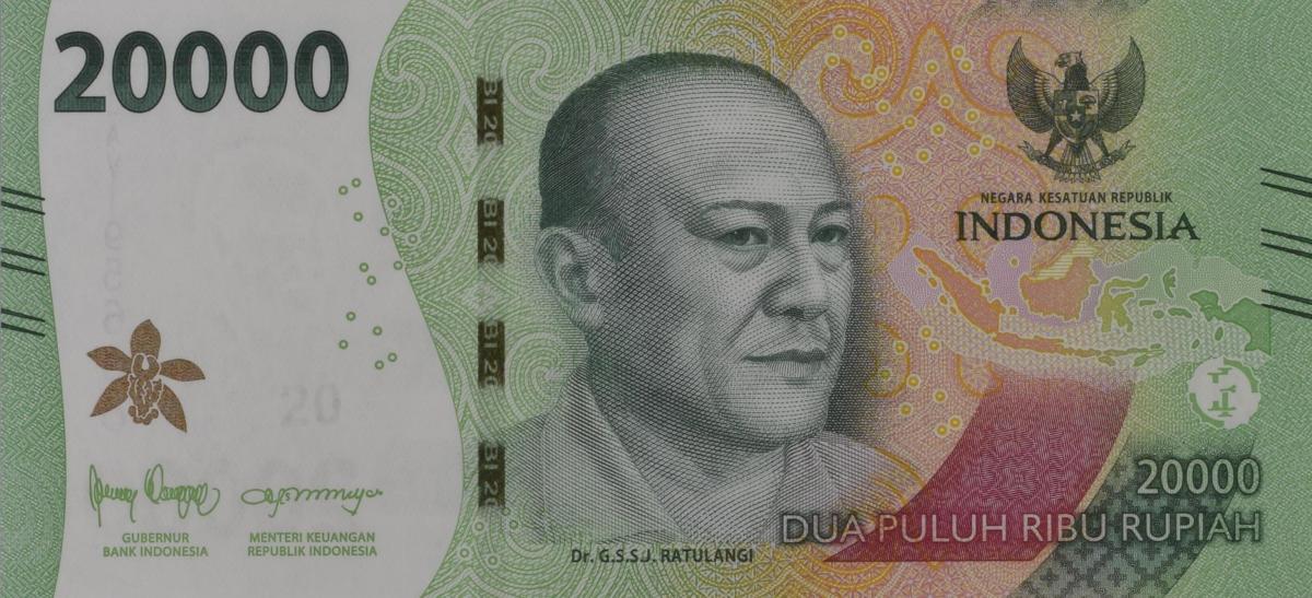 Front of Indonesia p166a: 20000 Rupiah from 2022