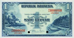 Gallery image for Indonesia p38s: 1 Rupiah