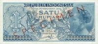 Gallery image for Indonesia p72s: 1 Rupiah