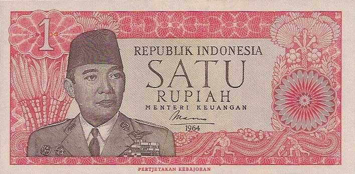 Front of Indonesia p80r: 1 Rupiah from 1964