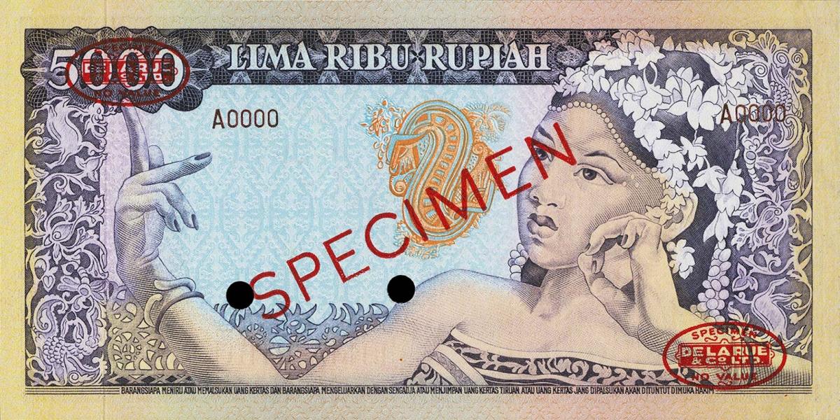 Back of Indonesia p88As: 5000 Rupiah from 1960