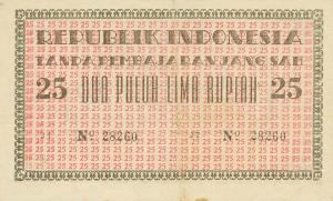 pS493 from Indonesia: 25 Rupiah from 1958