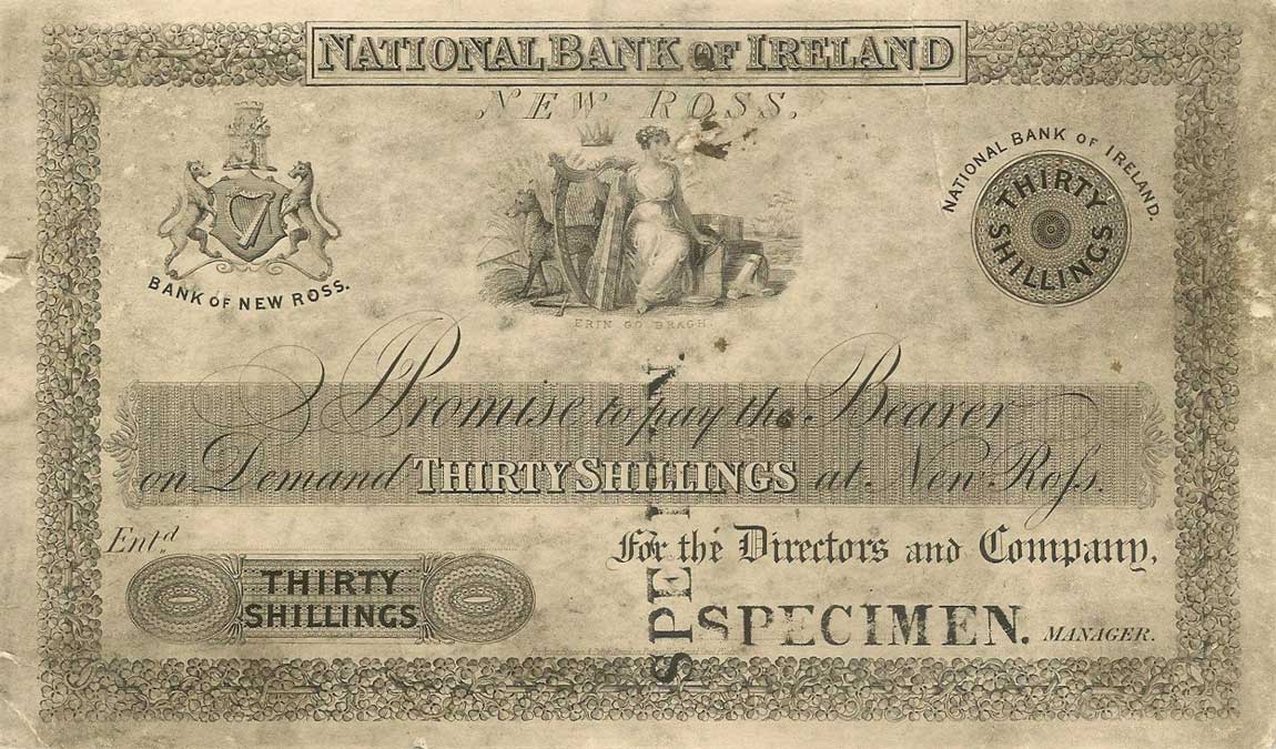 Front of Ireland p180: 30 Shillings from 1836