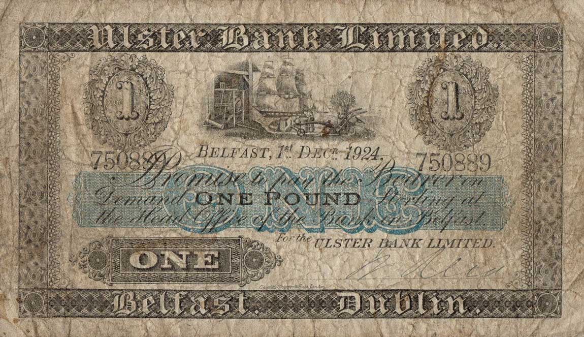 Front of Ireland p388a: 1 Pound from 1923