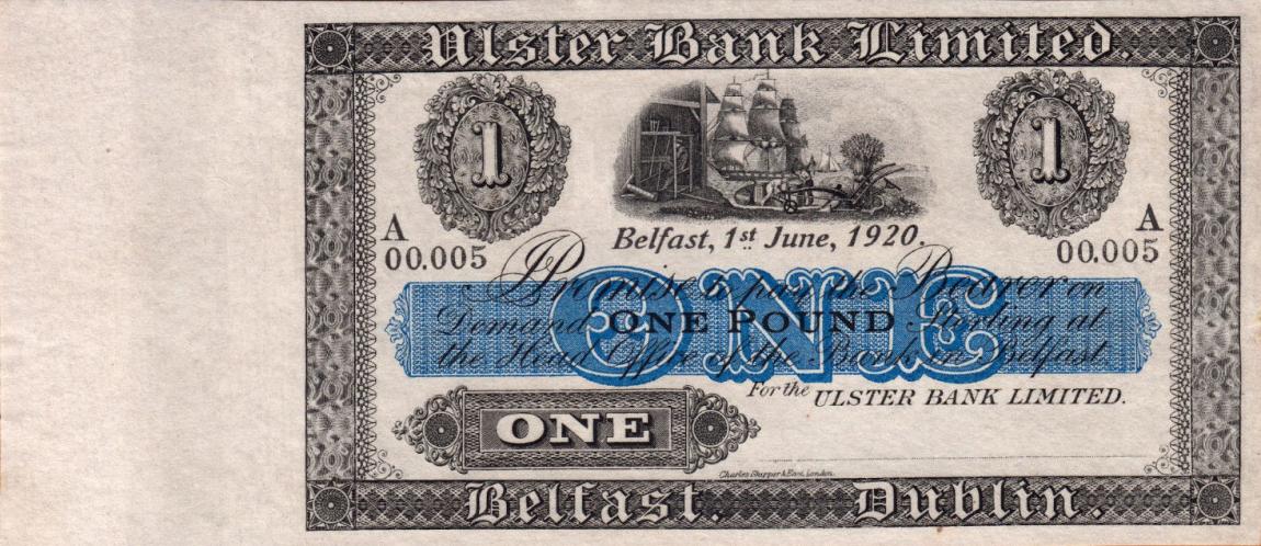 Front of Ireland p388p: 1 Pound from 1920