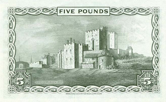 Back of Isle of Man p26a: 5 Pounds from 1961