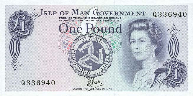 Front of Isle of Man p34a: 1 Pound from 1979