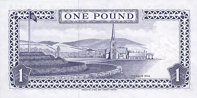 Back of Isle of Man p40b: 1 Pound from 1983