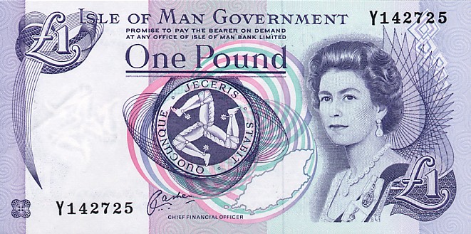 Front of Isle of Man p40b: 1 Pound from 1983