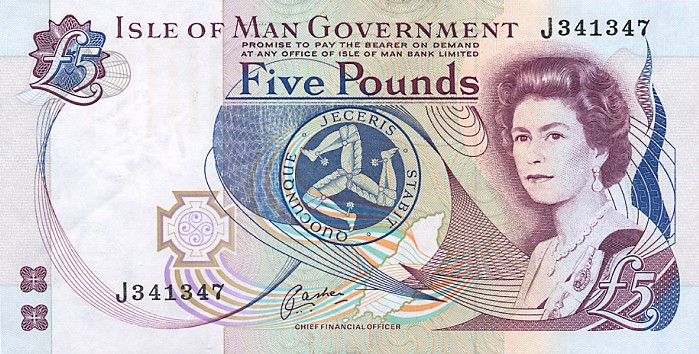 Front of Isle of Man p41b: 5 Pounds from 1983