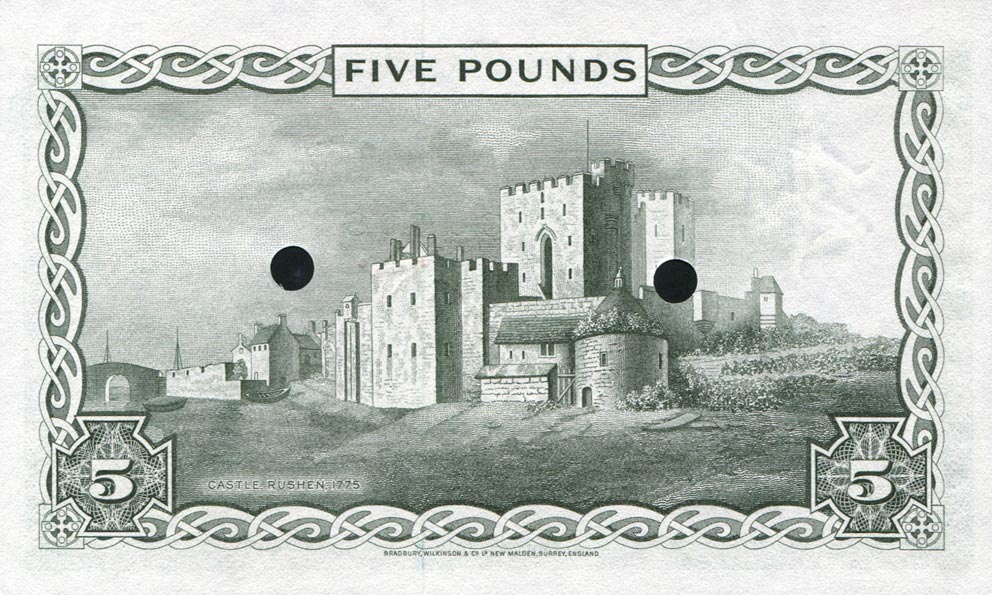 Back of Isle of Man p26s2: 5 Pounds from 1961