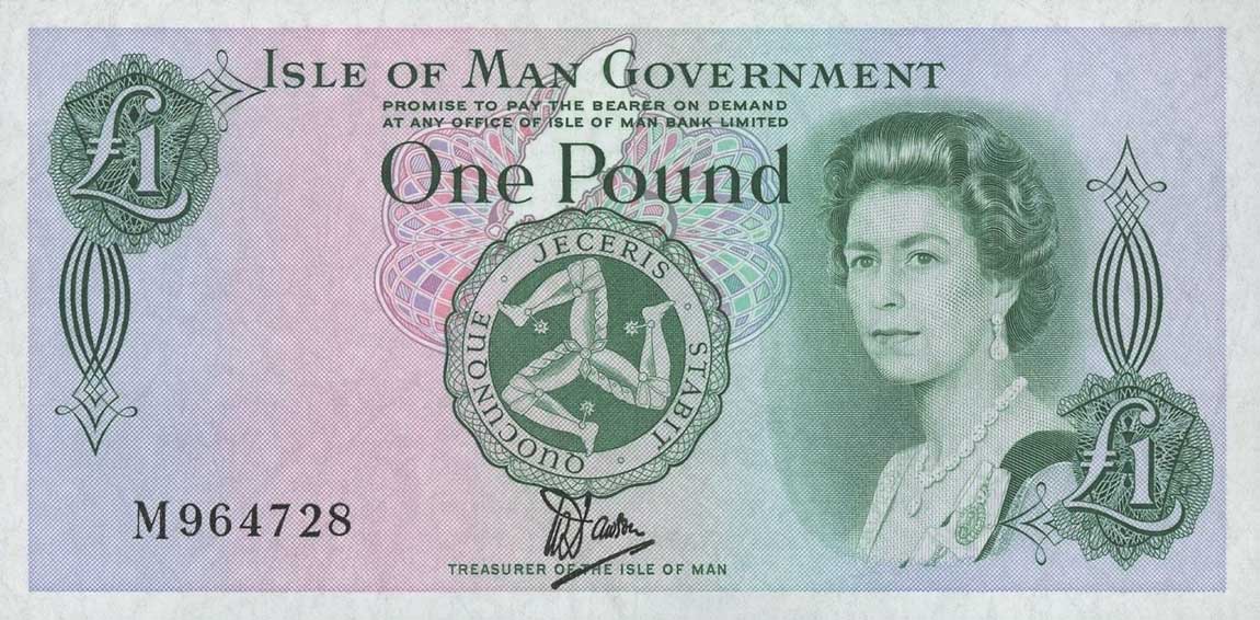 Front of Isle of Man p38a: 1 Pound from 1983