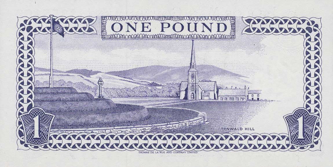 Back of Isle of Man p40a: 1 Pound from 1983