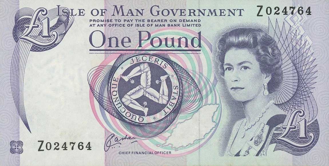 Front of Isle of Man p40r2: 1 Pound from 1983