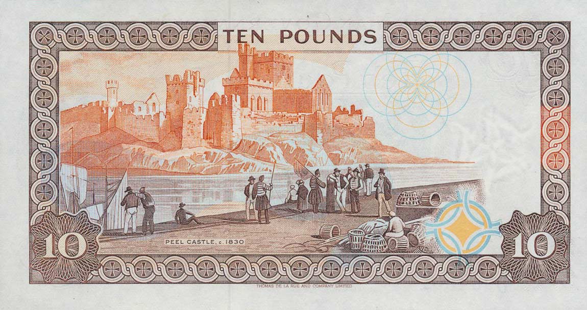 Back of Isle of Man p42: 10 Pounds from 1983