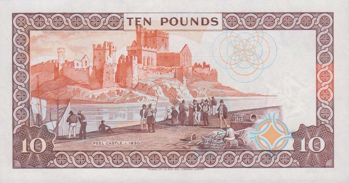 Back of Isle of Man p44b: 10 Pounds from 1998