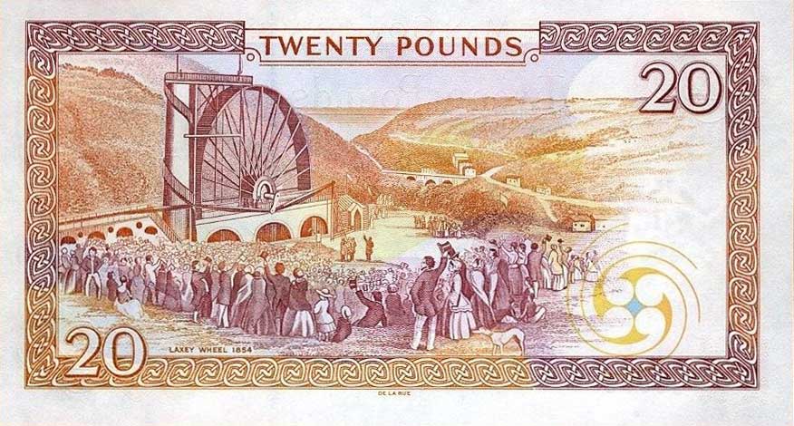 Back of Isle of Man p45b: 20 Pounds from 2000