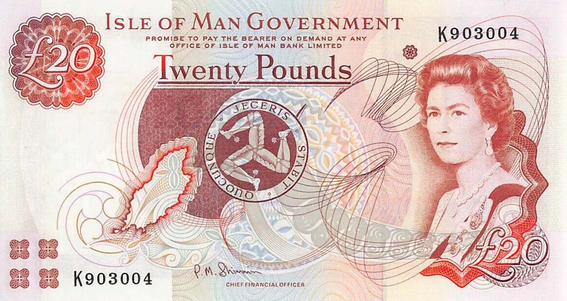 Front of Isle of Man p47a: 20 Pounds from 2007