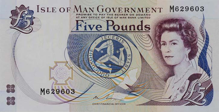 Front of Isle of Man p48a: 5 Pounds from 2015