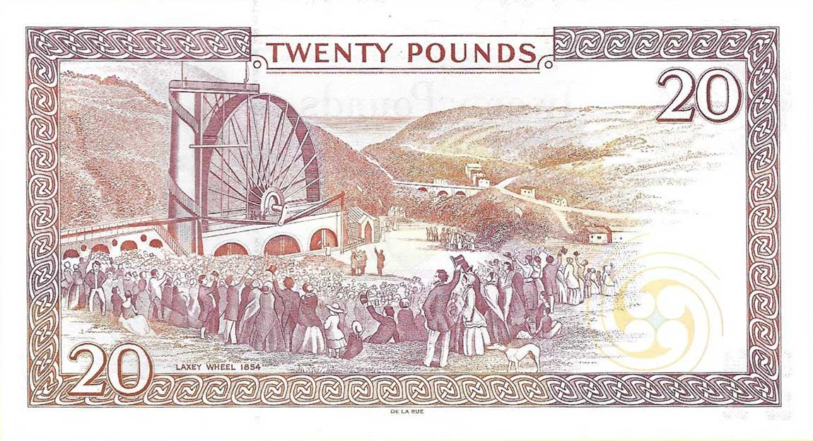 Back of Isle of Man p49a: 20 Pounds from 2013