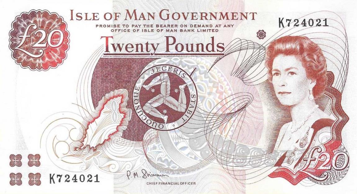 Front of Isle of Man p49a: 20 Pounds from 2013