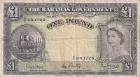 p15b from Bahamas: 1 Pound from 1953