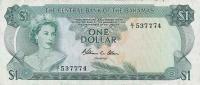 p35b from Bahamas: 1 Dollar from 1974