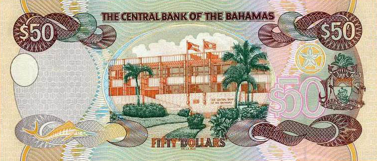 Back of Bahamas p66: 50 Dollars from 2000