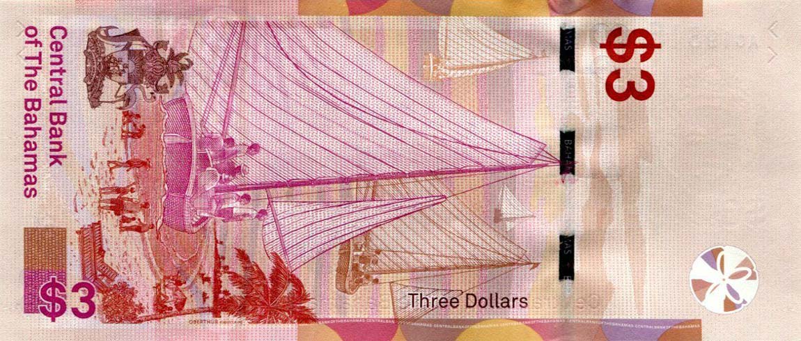 Back of Bahamas p78: 3 Dollars from 2019