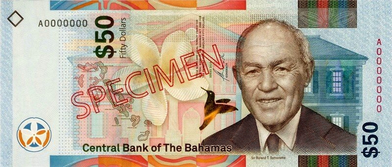 Front of Bahamas p81s: 50 Dollars from 2019