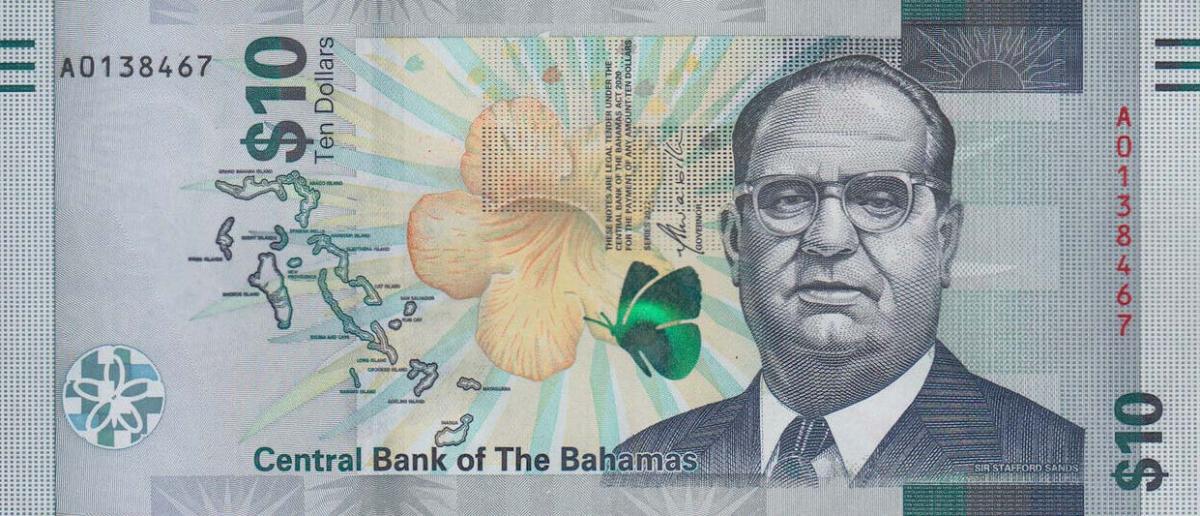 Front of Bahamas p87: 10 Dollars from 2022