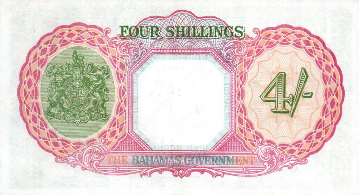 Back of Bahamas p9e: 4 Shillings from 1936