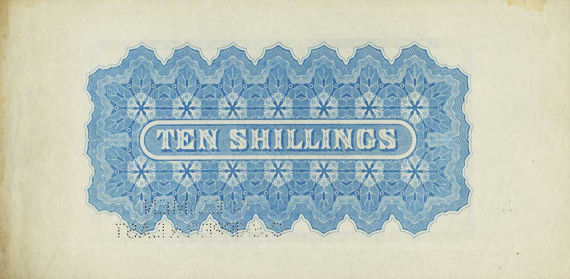 Back of Bahamas pA3: 10 Shillings from 1870