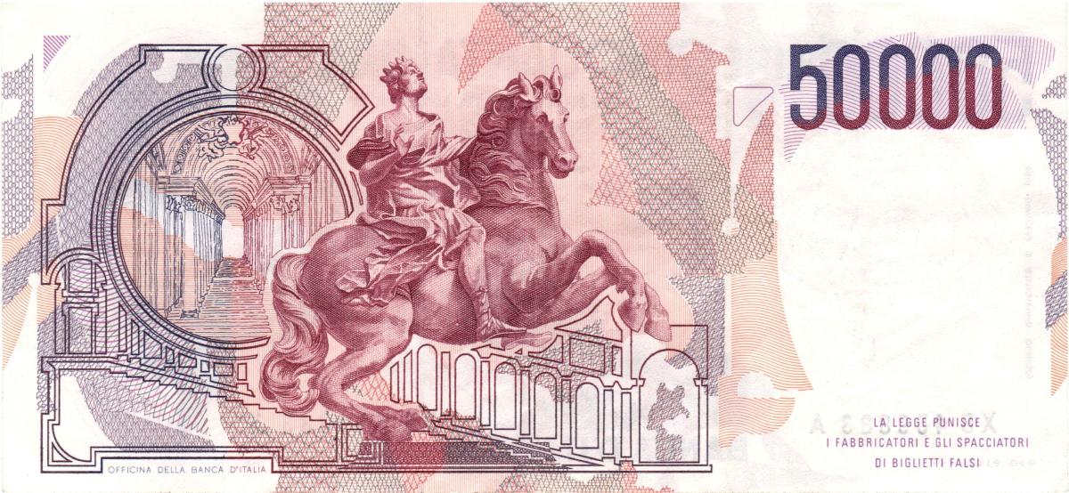 Back of Italy p113a: 50000 Lire from 1984